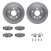 6312-54087 Brake Rotors with 3000-Series Ceramic Brake Pads Kit with Hardware, 1993-2005 Ford/Lincoln/Mercury/Mazda, Position: R - image 1