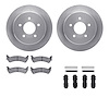 6312-54088 Brake Rotors with 3000-Series Ceramic Brake Pads Kit with Hardware, 2001-2002 Ford/Lincoln/Mercury/Mazda, Position: R - image 1