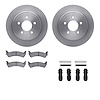 6312-54089 Brake Rotors with 3000-Series Ceramic Brake Pads Kit with Hardware, 2003-2005 Ford/Lincoln/Mercury/Mazda, Position: R - image 1