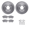 6312-54090 Brake Rotors with 3000-Series Ceramic Brake Pads Kit with Hardware, 1994-2004 Ford/Lincoln/Mercury/Mazda, Position: R - image 1