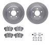 6312-54091 Brake Rotors with 3000-Series Ceramic Brake Pads Kit with Hardware, 1994-2004 Ford/Lincoln/Mercury/Mazda, Position: R - image 1