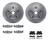 6312-54092 Brake Rotors with 3000-Series Ceramic Brake Pads Kit with Hardware, 1994-2001 Ford/Lincoln/Mercury/Mazda, Position: F - image 1