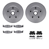 6312-54093 Brake Rotors with 3000-Series Ceramic Brake Pads Kit with Hardware, 1994-2003 Ford/Lincoln/Mercury/Mazda, Position: F - image 1