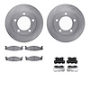 6312-54094 Brake Rotors with 3000-Series Ceramic Brake Pads Kit with Hardware, 1994-1996 Ford/Lincoln/Mercury/Mazda, Position: F - image 1