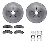 6312-54100 Brake Rotors with 3000-Series Ceramic Brake Pads Kit with Hardware, 1995-1997 Ford/Lincoln/Mercury/Mazda, Position: F - image 1