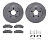 6312-54102 Brake Rotors with 3000-Series Ceramic Brake Pads Kit with Hardware, 1995-1997 Ford/Lincoln/Mercury/Mazda, Position: F - image 1