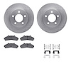 6312-54104 Brake Rotors with 3000-Series Ceramic Brake Pads Kit with Hardware, 1995-2002 Ford/Lincoln/Mercury/Mazda, Position: F - image 1
