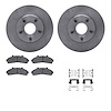 6312-54105 Brake Rotors with 3000-Series Ceramic Brake Pads Kit with Hardware, 1995-1997 Ford/Lincoln/Mercury/Mazda, Position: F - image 1