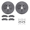 6312-54107 Brake Rotors with 3000-Series Ceramic Brake Pads Kit with Hardware, 1998-2002 Ford/Lincoln/Mercury/Mazda, Position: F - image 1