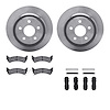 6312-54108 Brake Rotors with 3000-Series Ceramic Brake Pads Kit with Hardware, 1995-2003 Ford/Lincoln/Mercury/Mazda, Position: R - image 1