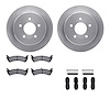 6312-54109 Brake Rotors with 3000-Series Ceramic Brake Pads Kit with Hardware, 1995-2002 Ford/Lincoln/Mercury/Mazda, Position: R - image 1