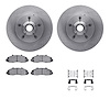 6312-54110 Brake Rotors with 3000-Series Ceramic Brake Pads Kit with Hardware, 1997-1999 Ford/Lincoln/Mercury/Mazda, Position: F - image 1