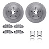 6312-54111 Brake Rotors with 3000-Series Ceramic Brake Pads Kit with Hardware, 1997-1999 Ford/Lincoln/Mercury/Mazda, Position: F - image 1