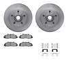6312-54113 Brake Rotors with 3000-Series Ceramic Brake Pads Kit with Hardware, 2000-2004 Ford/Lincoln/Mercury/Mazda, Position: F - image 1