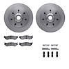 6312-54115 Brake Rotors with 3000-Series Ceramic Brake Pads Kit with Hardware, 1997-2004 Ford/Lincoln/Mercury/Mazda, Position: F - image 1