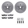 6312-54117 Brake Rotors with 3000-Series Ceramic Brake Pads Kit with Hardware, 1997-2000 Ford/Lincoln/Mercury/Mazda, Position: F - image 1