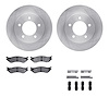 6312-54120 Brake Rotors with 3000-Series Ceramic Brake Pads Kit with Hardware, 1997-2002 Ford/Lincoln/Mercury/Mazda, Position: F - image 1
