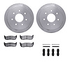 6312-54121 Brake Rotors with 3000-Series Ceramic Brake Pads Kit with Hardware, 1997-2004 Ford/Lincoln/Mercury/Mazda, Position: R - image 1