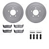 6312-54122 Brake Rotors with 3000-Series Ceramic Brake Pads Kit with Hardware, 1997-2004 Ford/Lincoln/Mercury/Mazda, Position: R - image 1