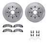 6312-54124 Brake Rotors with 3000-Series Ceramic Brake Pads Kit with Hardware, 1999-2002 Ford/Lincoln/Mercury/Mazda, Position: F - image 1