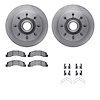 6312-54125 Brake Rotors with 3000-Series Ceramic Brake Pads Kit with Hardware, 1999-2002 Ford/Lincoln/Mercury/Mazda, Position: F - image 1