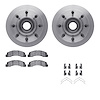 6312-54126 Brake Rotors with 3000-Series Ceramic Brake Pads Kit with Hardware, 1999-2002 Ford/Lincoln/Mercury/Mazda, Position: F - image 1