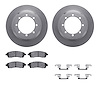 6312-54130 Brake Rotors with 3000-Series Ceramic Brake Pads Kit with Hardware, 1999-2004 Ford/Lincoln/Mercury/Mazda, Position: R - image 1