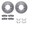 6312-54131 Brake Rotors with 3000-Series Ceramic Brake Pads Kit with Hardware, 1999-2005 Ford/Lincoln/Mercury/Mazda, Position: R - image 1