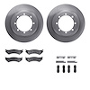 6312-54133 Brake Rotors with 3000-Series Ceramic Brake Pads Kit with Hardware, 1999-2007 Ford/Lincoln/Mercury/Mazda, Position: R - image 1