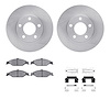 6312-54135 Brake Rotors with 3000-Series Ceramic Brake Pads Kit with Hardware, 1999-2004 Ford/Lincoln/Mercury/Mazda, Position: F - image 1