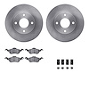 6312-54138 Brake Rotors with 3000-Series Ceramic Brake Pads Kit with Hardware, 2000-2004 Ford/Lincoln/Mercury/Mazda, Position: F - image 1