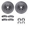 6312-54140 Brake Rotors with 3000-Series Ceramic Brake Pads Kit with Hardware, 2001-2005 Ford/Lincoln/Mercury/Mazda, Position: F - image 1