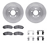 6312-54142 Brake Rotors with 3000-Series Ceramic Brake Pads Kit with Hardware, 2003-2011 Ford/Lincoln/Mercury/Mazda, Position: F - image 1