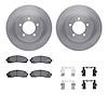 6312-54143 Brake Rotors with 3000-Series Ceramic Brake Pads Kit with Hardware, 2002-2005 Ford/Lincoln/Mercury/Mazda, Position: F - image 1