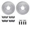 6312-54145 Brake Rotors with 3000-Series Ceramic Brake Pads Kit with Hardware, 2002-2005 Ford/Lincoln/Mercury/Mazda, Position: R - image 1