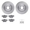 6312-54146 Brake Rotors with 3000-Series Ceramic Brake Pads Kit with Hardware, 2004-2013 Volvo, Position: Front - image 1