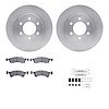 6312-54148 Brake Rotors with 3000-Series Ceramic Brake Pads Kit with Hardware, 2002-2006 Ford/Lincoln/Mercury/Mazda, Position: F - image 1