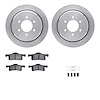 6312-54149 Brake Rotors with 3000-Series Ceramic Brake Pads Kit with Hardware, 2002-2006 Ford/Lincoln/Mercury/Mazda, Position: R - image 1