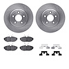 6312-54150 Brake Rotors with 3000-Series Ceramic Brake Pads Kit with Hardware, 2003-2005 Jaguar, Position: Rear - image 1