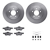 6312-54171 Brake Rotors with 3000-Series Ceramic Brake Pads Kit with Hardware, 2008-2012 Ford/Lincoln/Mercury/Mazda, Position: F - image 1