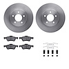 6312-54175 Brake Rotors with 3000-Series Ceramic Brake Pads Kit with Hardware, 2009-2012 Ford/Lincoln/Mercury/Mazda, Position: F - image 1