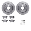 6312-54180 Brake Rotors with 3000-Series Ceramic Brake Pads Kit with Hardware, 2013-2018 Ford/Lincoln/Mercury/Mazda, Position: R - image 1