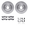 6312-54183 Brake Rotors with 3000-Series Ceramic Brake Pads Kit with Hardware, 2010-2010 Ford/Lincoln/Mercury/Mazda, Position: F - image 1