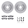 6312-54184 Brake Rotors with 3000-Series Ceramic Brake Pads Kit with Hardware, 2011-2012 Ford/Lincoln/Mercury/Mazda, Position: F - image 1