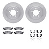 6312-54185 Brake Rotors with 3000-Series Ceramic Brake Pads Kit with Hardware, 2006-2010 Ford/Lincoln/Mercury/Mazda, Position: F - image 1