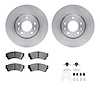 6312-54187 Brake Rotors with 3000-Series Ceramic Brake Pads Kit with Hardware, 2006-2013 Ford/Lincoln/Mercury/Mazda, Position: F - image 1