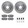 6312-54190 Brake Rotors with 3000-Series Ceramic Brake Pads Kit with Hardware, 2007-2008 Ford/Lincoln/Mercury/Mazda, Position: F - image 1