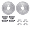 6312-54191 Brake Rotors with 3000-Series Ceramic Brake Pads Kit with Hardware, 2007-2010 Ford/Lincoln/Mercury/Mazda, Position: R - image 1