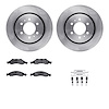 6312-54192 Brake Rotors with 3000-Series Ceramic Brake Pads Kit with Hardware, 2007-2009 Ford/Lincoln/Mercury/Mazda, Position: F - image 1