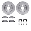 6312-54194 Brake Rotors with 3000-Series Ceramic Brake Pads Kit with Hardware, 2008-2011 Ford/Lincoln/Mercury/Mazda, Position: F - image 1